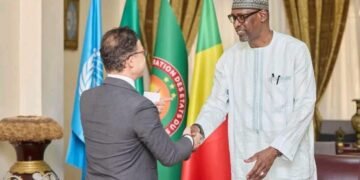 Abdoulaye Diop lors d’une rencontre diplomatique au Mali