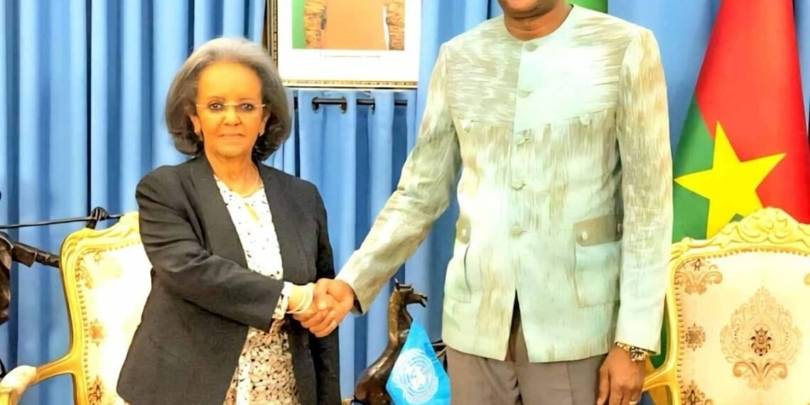 Karamoko Jean Marie Traoré lors d’une rencontre diplomatique au Burkina Faso
