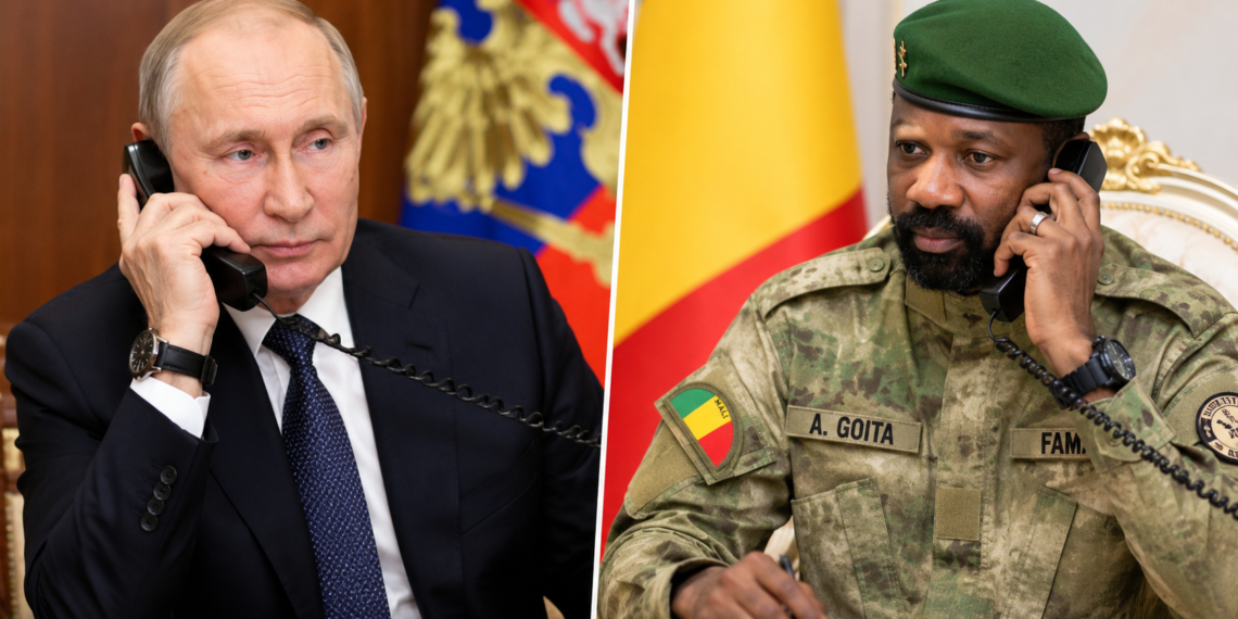 Assimi Goïta Poutine lors d’un échange consacré à la coopération entre le Mali et la Russie