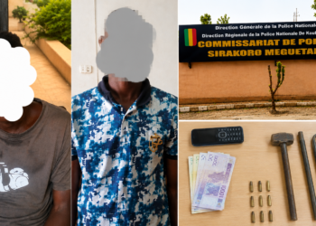 Police de Sirakoro-Méguétana : deux suspects interpellés après un cambriolage