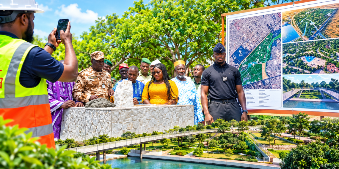 Parc urbain Bangr-Weoogo à Ouagadougou après le lancement des travaux de réhabilitation
