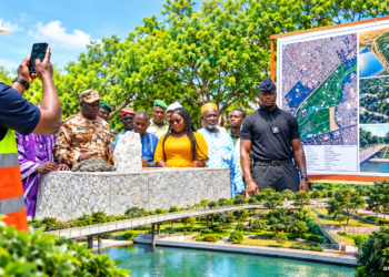 Parc urbain Bangr-Weoogo à Ouagadougou après le lancement des travaux de réhabilitation