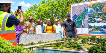 Parc urbain Bangr-Weoogo à Ouagadougou après le lancement des travaux de réhabilitation