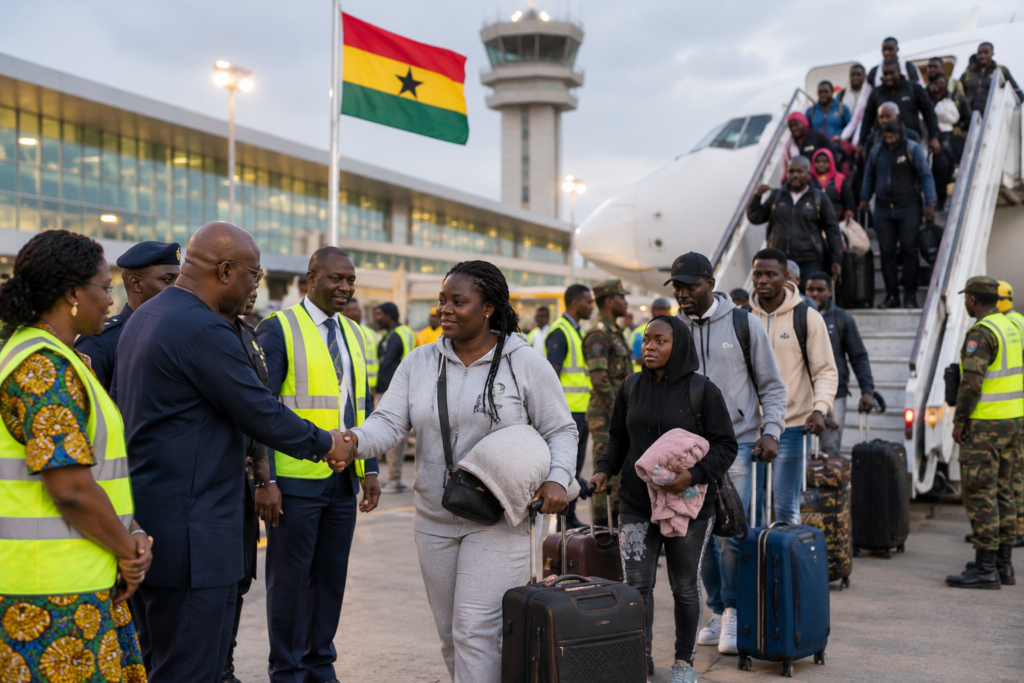 Ghana : près de 1 900 ressortissants ont été rapatriés d’Afrique du Sud après les violences xénophobes. Découvrez le bilan et les mesures d’aide.
