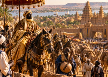 Découvrez l’histoire de Mansa Moussa, l’empereur du Mali : son règne, son pèlerinage à La Mecque en 1324, l’or et son héritage historique.