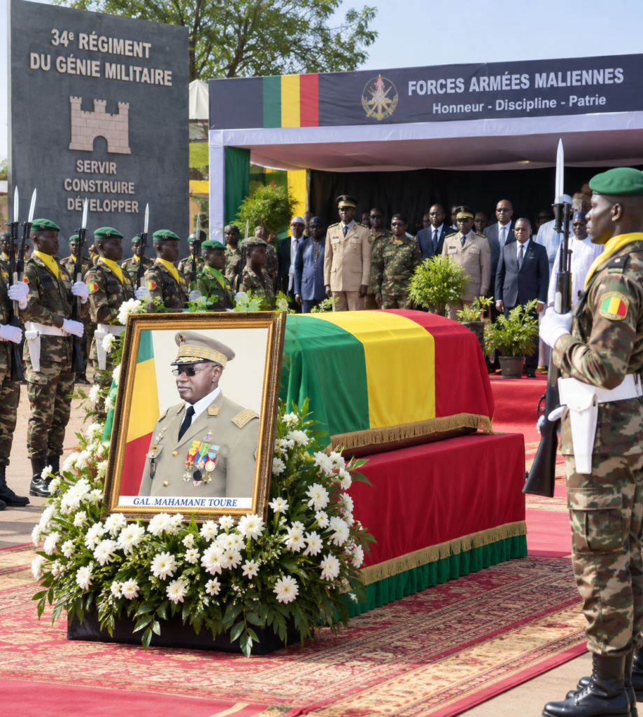 Le Mali rend un dernier hommage au Général Mahamane Touré lors de funérailles nationales à Bamako. Découvrez les temps forts de la cérémonie.