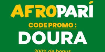 Code promo Afropari 2026 : DOURA (bonus 300 %)